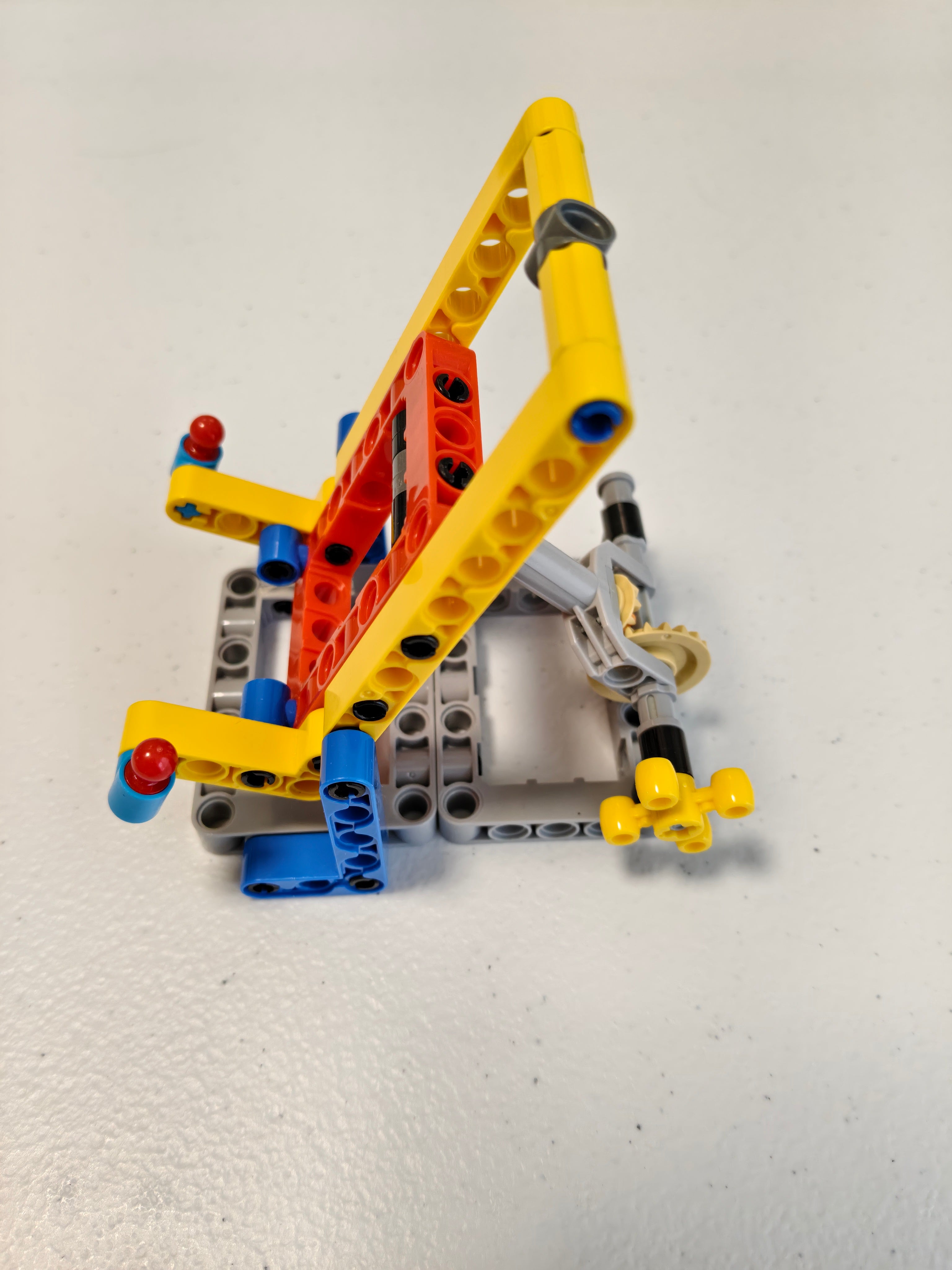 DIY Mechanical Gears Phone Stand Building Block Kit - Adjustable Angle Desktop Smartphone Holder MOC Brick Set
