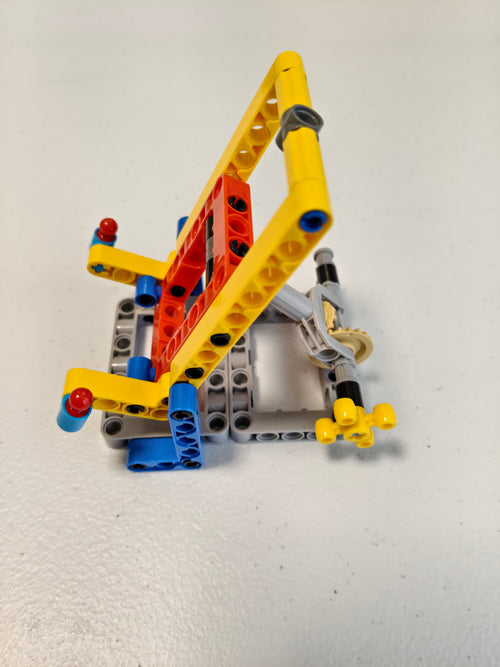 DIY Mechanical Gears Phone Stand Building Block Kit - Adjustable Angle Desktop Smartphone Holder MOC Brick Set